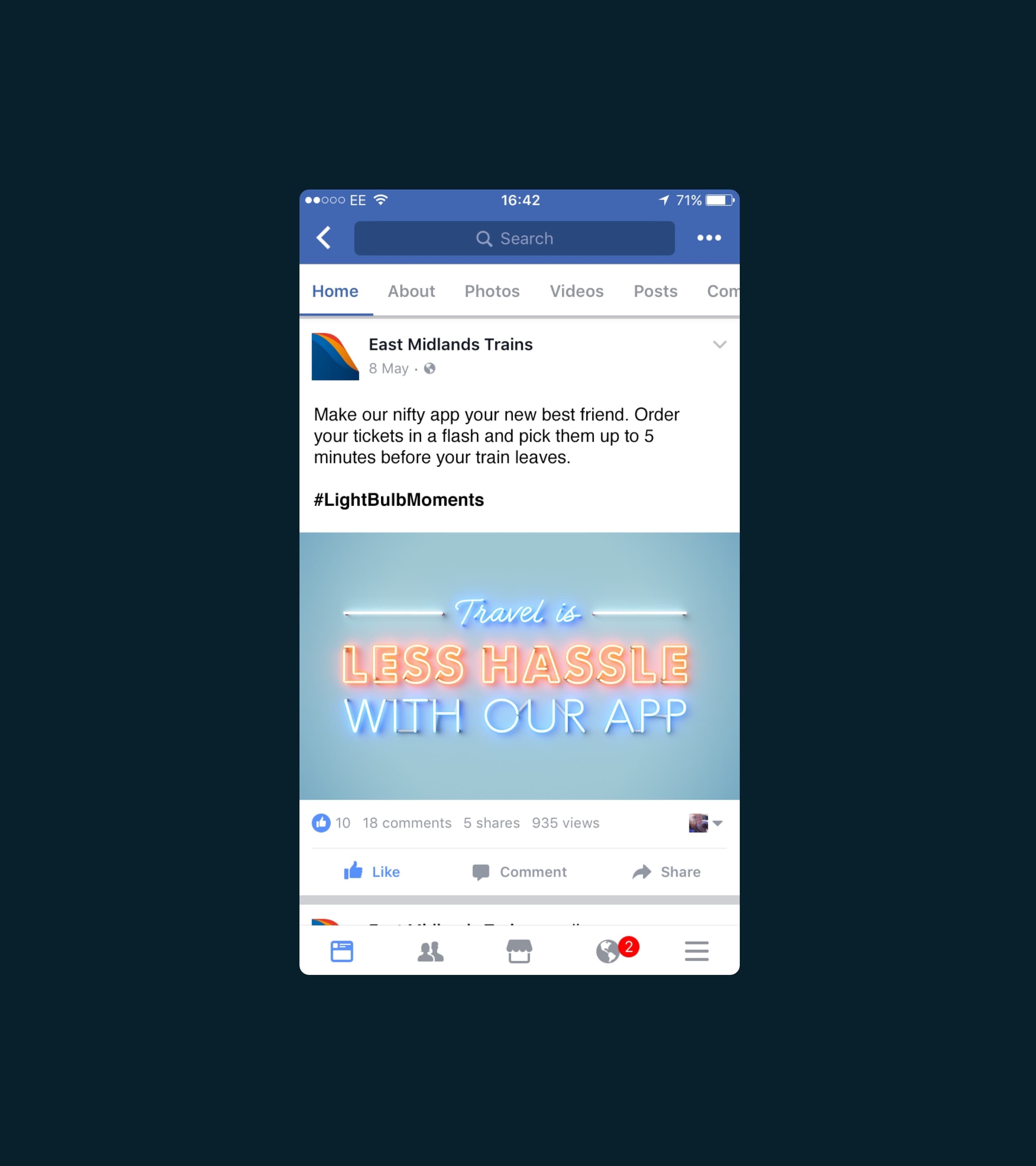 EMT facebook post