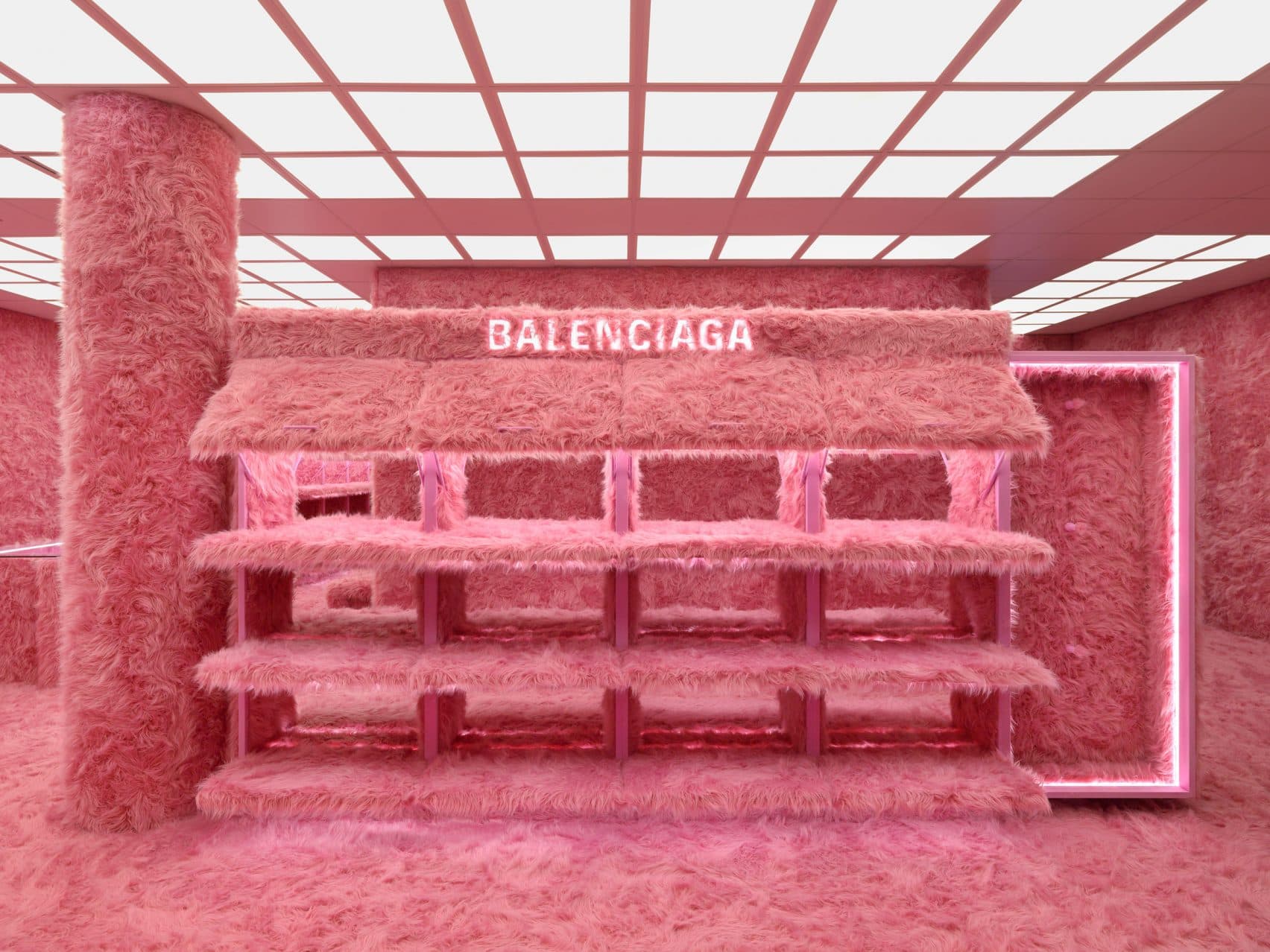 Balenciaga Pink Fluffy