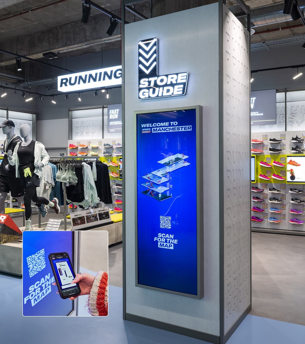 Sports Direct wayfinding and signage design — The One Off