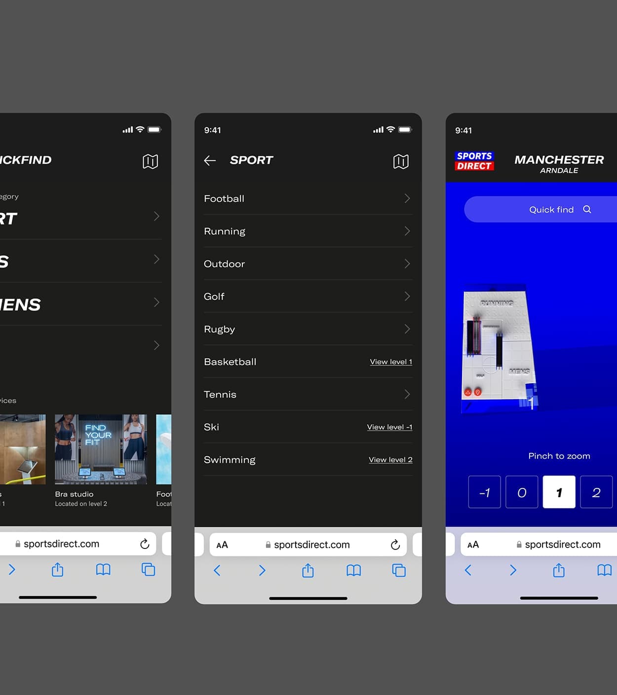 Sports Direct wayfinding and signage design — The One Off