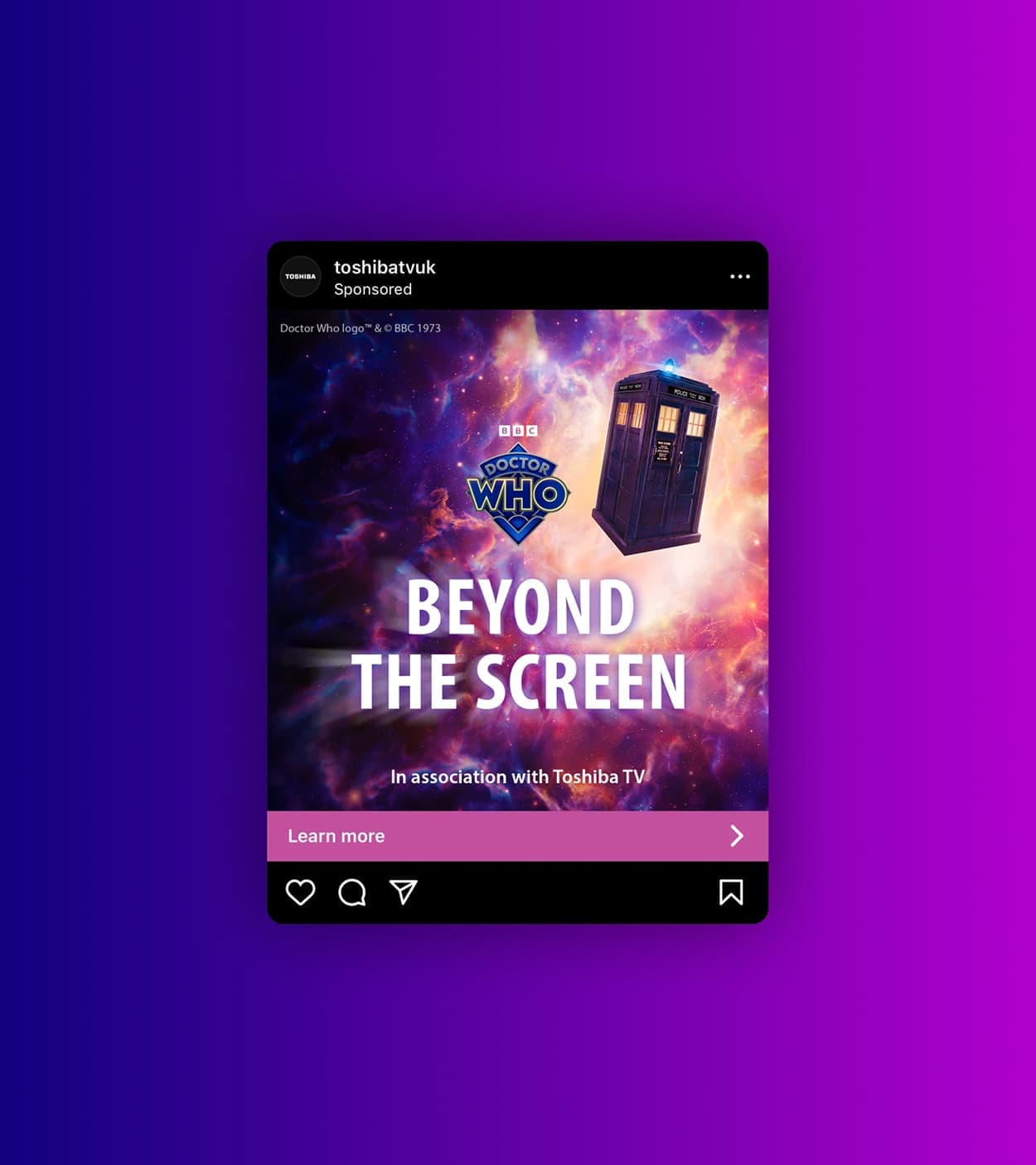 Toshiba x Doctor Who campaign — The One Off