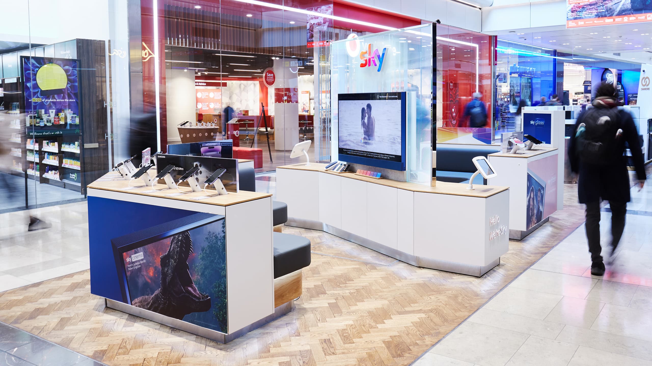 Sky Engage retail interior — The One Off