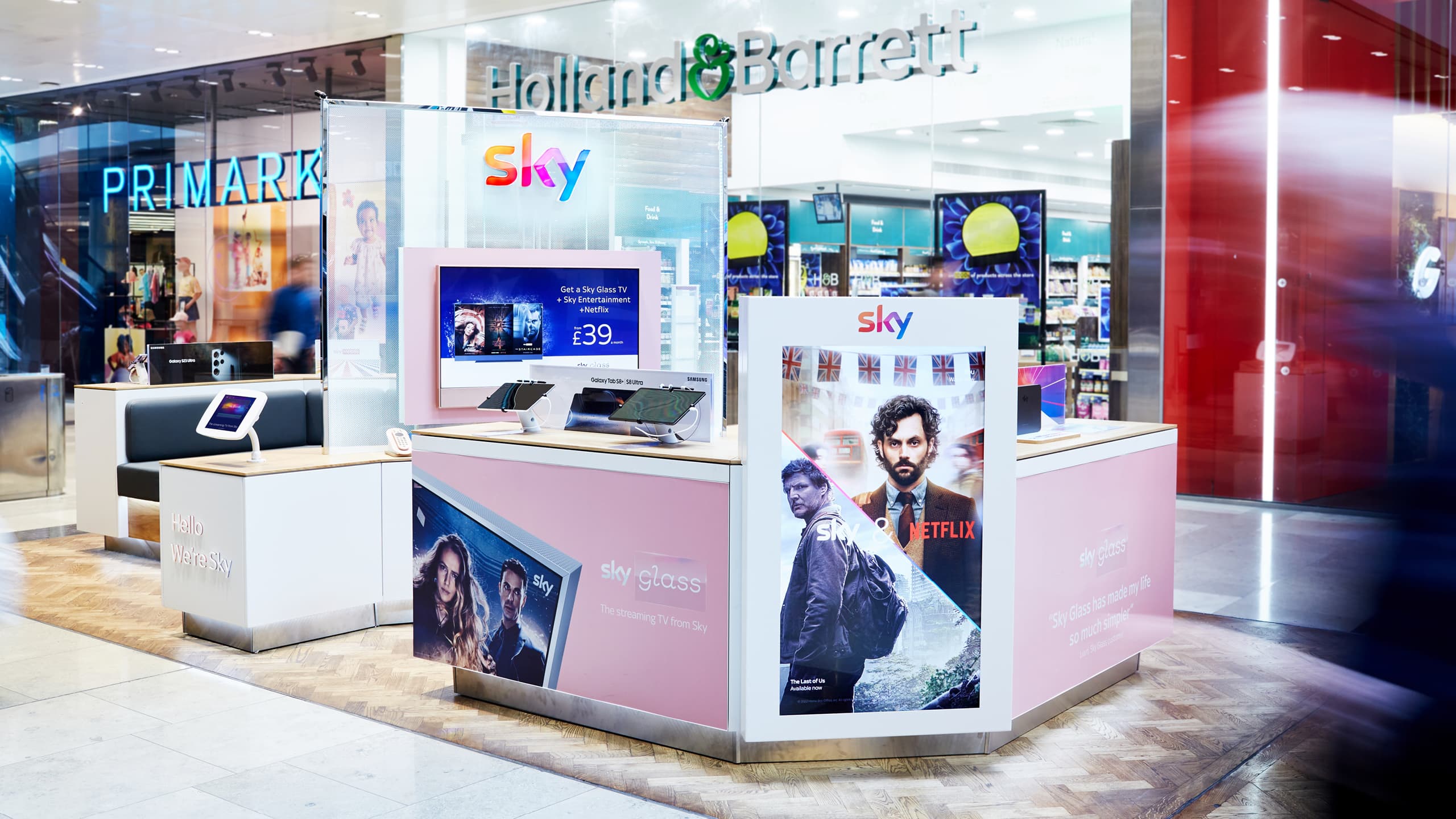Sky Engage retail interior — The One Off