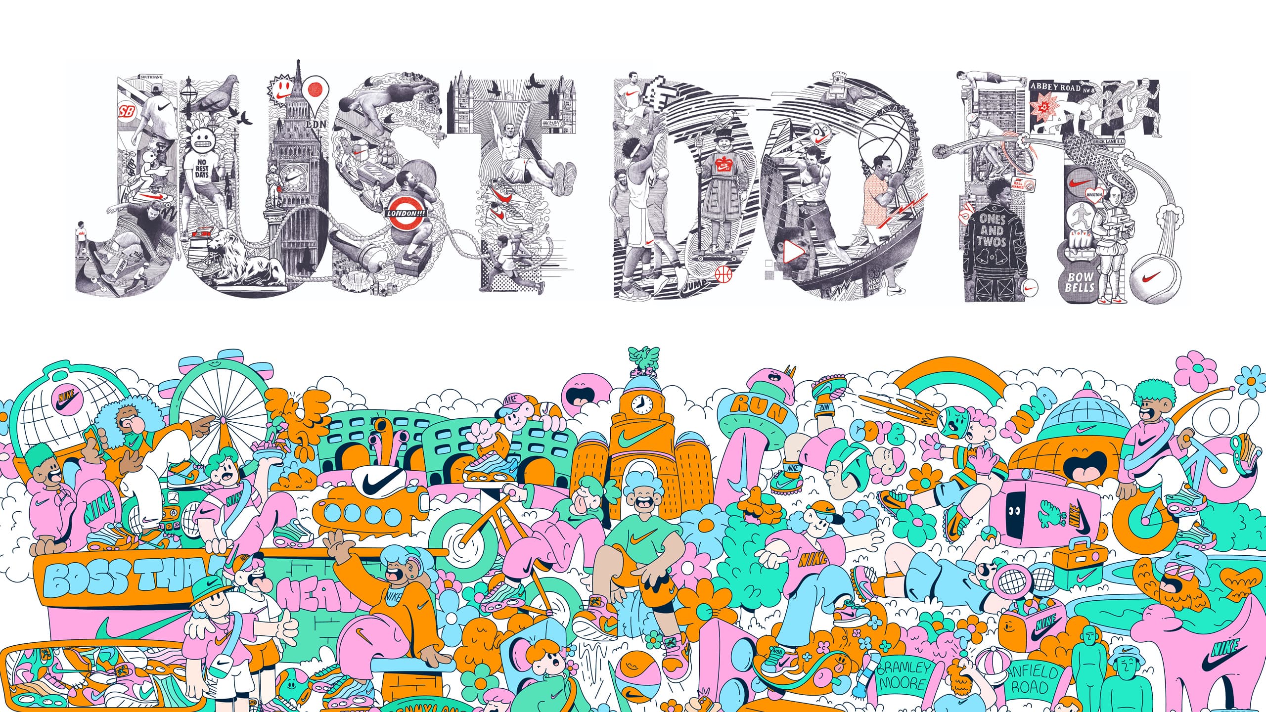 Nike retail activation graphics — The One Off
