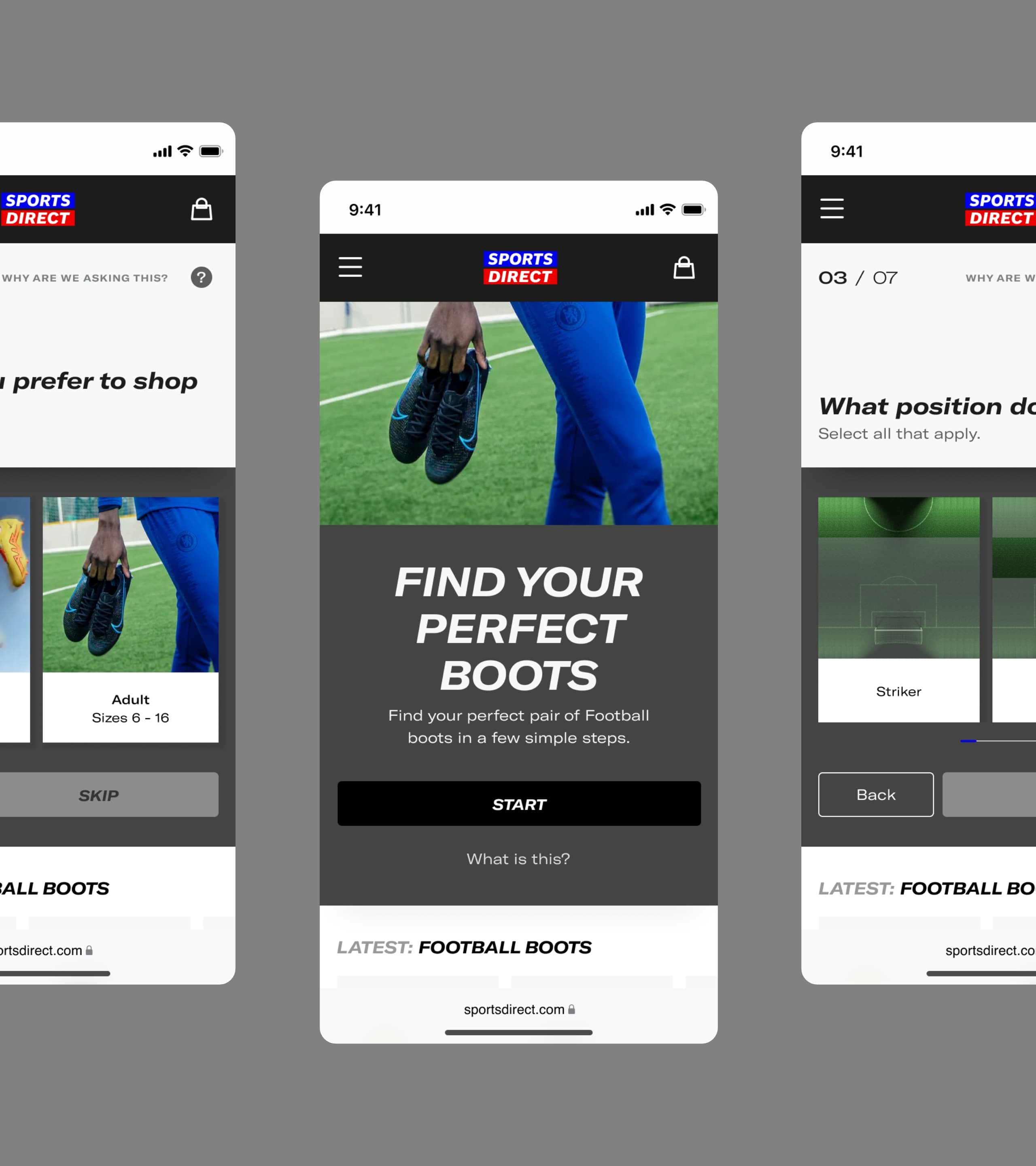 Sports Direct Product Finders hero mobile image